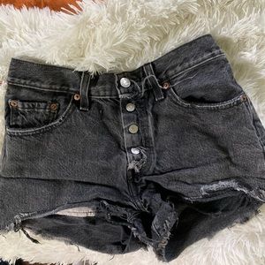 Levi’s grey denim shorts